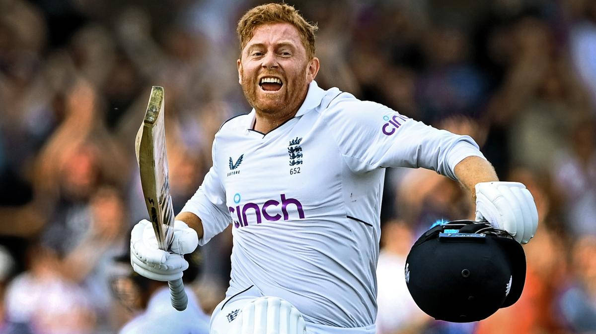 Dynamic Cricketer Jonny Bairstow In Action Wallpaper