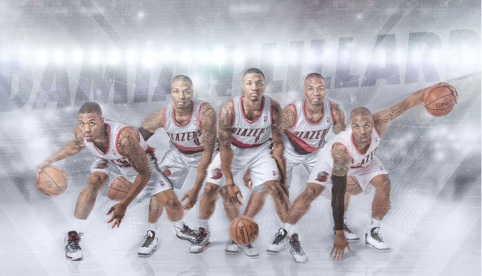 Dynamic Damian Lillard Montage Wallpaper