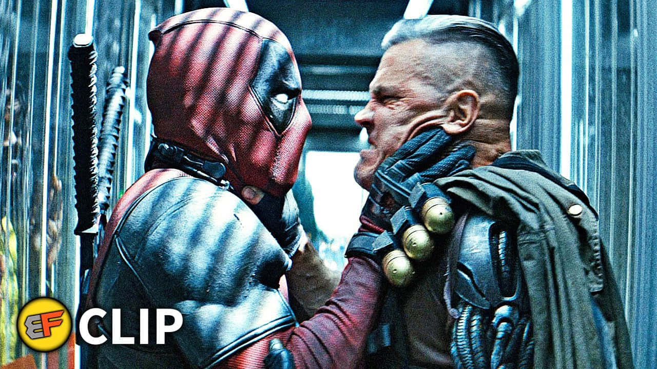 Dynamic Duo Deadpool & Cable In Action Wallpaper