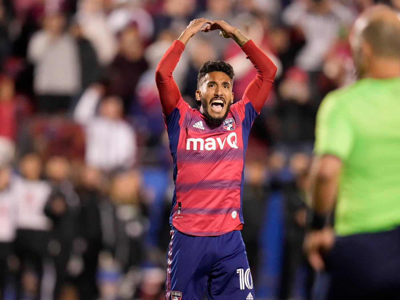 Dynamic Jesus Ferreira Of Fc Dallas Rousing The Live Crowd Wallpaper