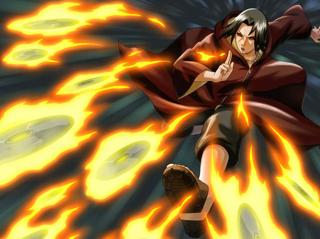 Dynamic Jutsu Power In Action Wallpaper