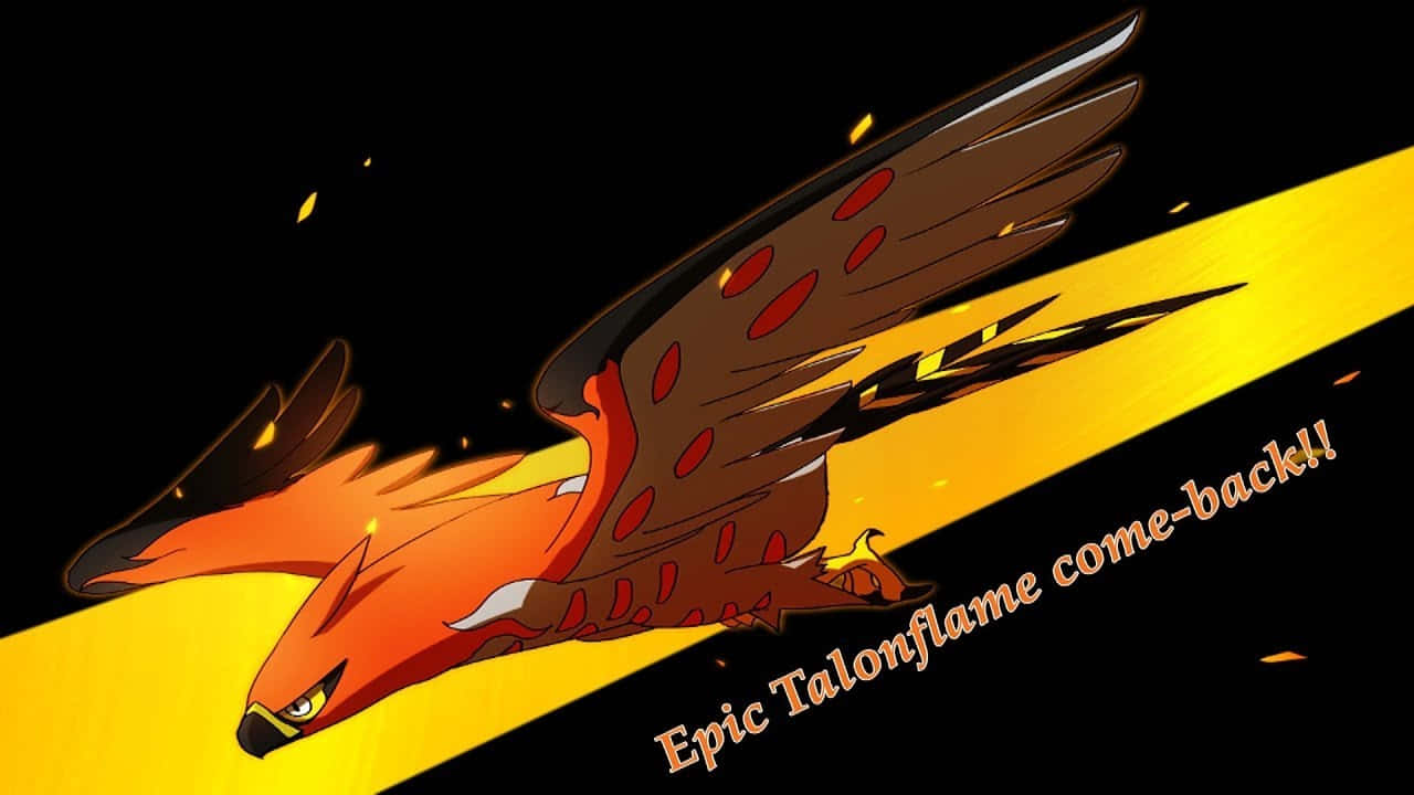 Dynamic Talonflame In Flight Wallpaper