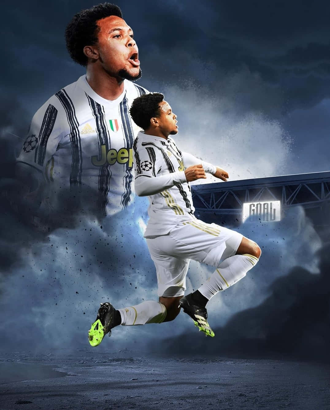 Dynamic Weston Mc Kennie Juventus Collage Wallpaper