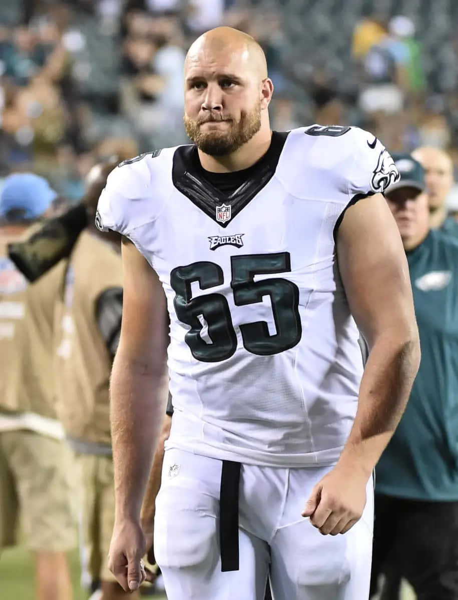 Eagles Player Number65 On Field Wallpaper