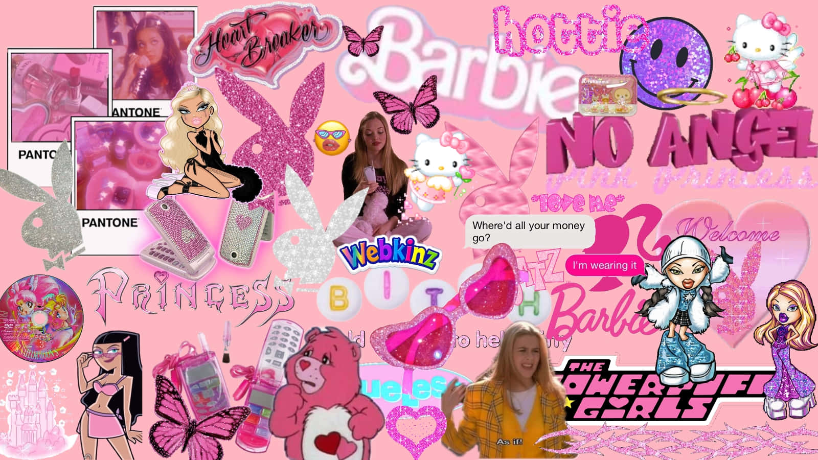 Early2000s Aesthetic Collage Wallpaper