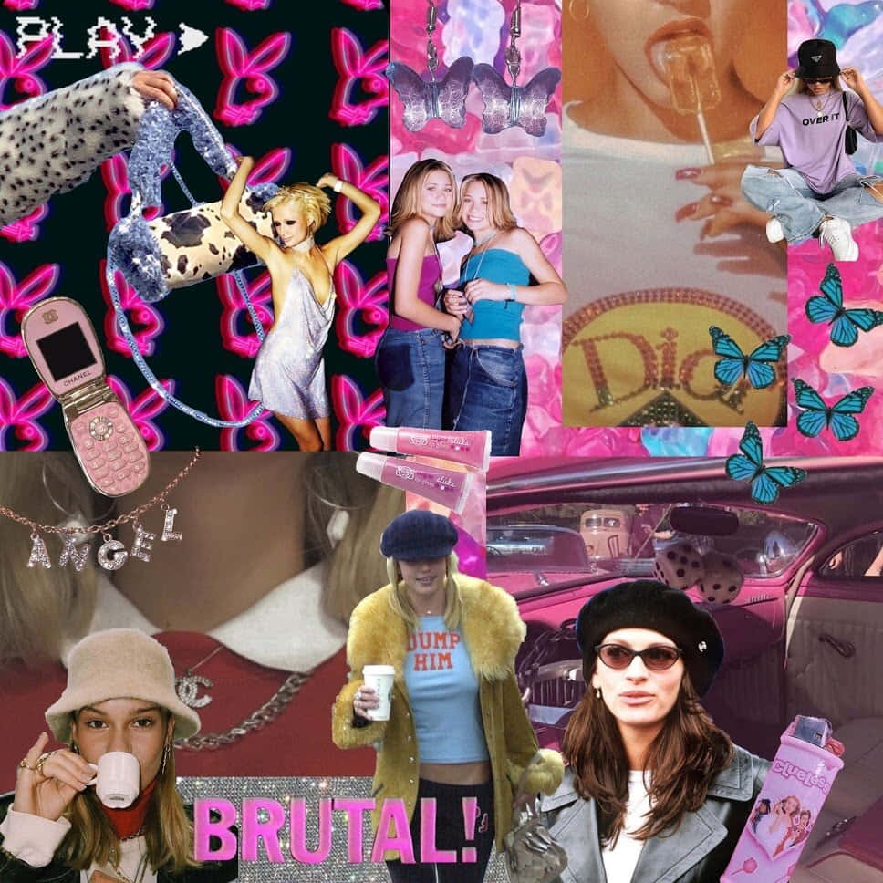 Early2000s Collage_ Y2 K Aesthetic.jpg Wallpaper