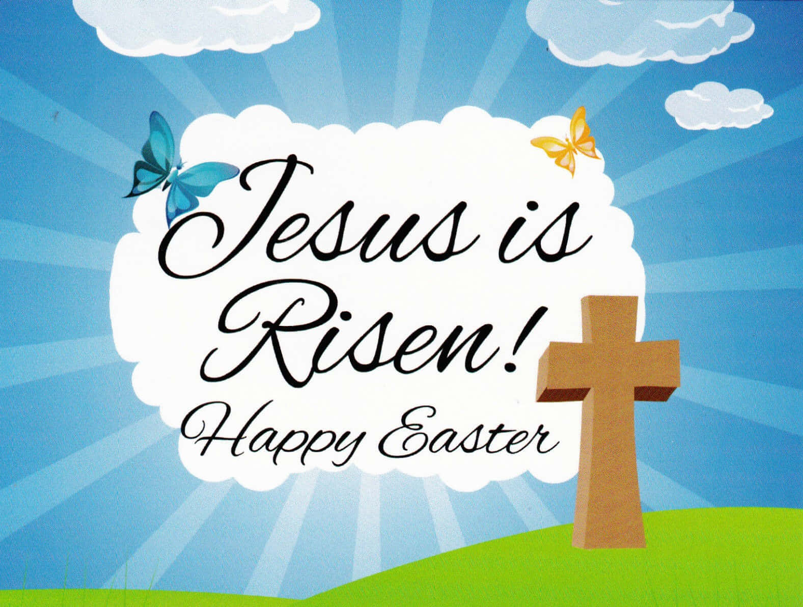 Easter Celebration Jesus Is Risen Wallpaper