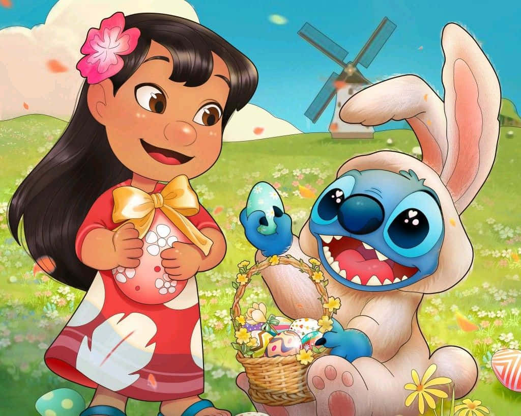 Easter Celebrationwith Stitchand Friend Wallpaper