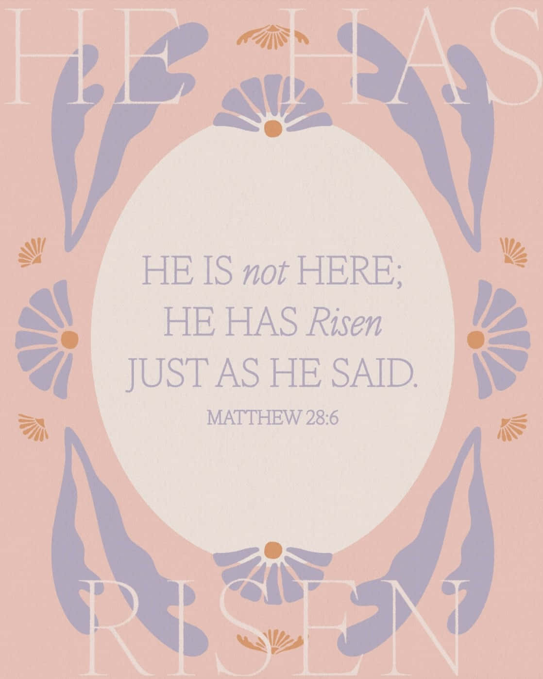 Easter He Has Risen Graphic Wallpaper