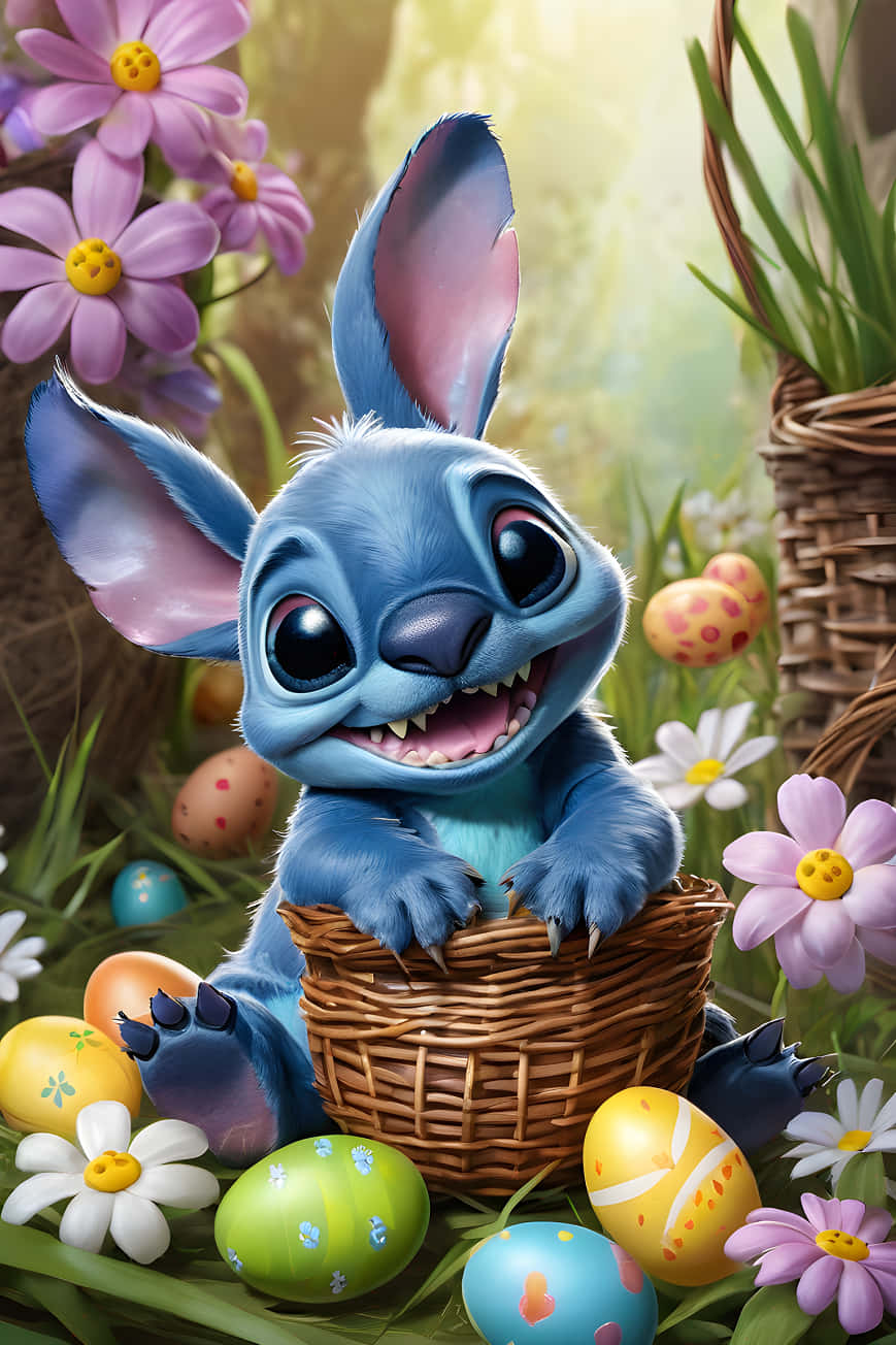 Easter Stitchin Basketwith Eggs.jpg Wallpaper