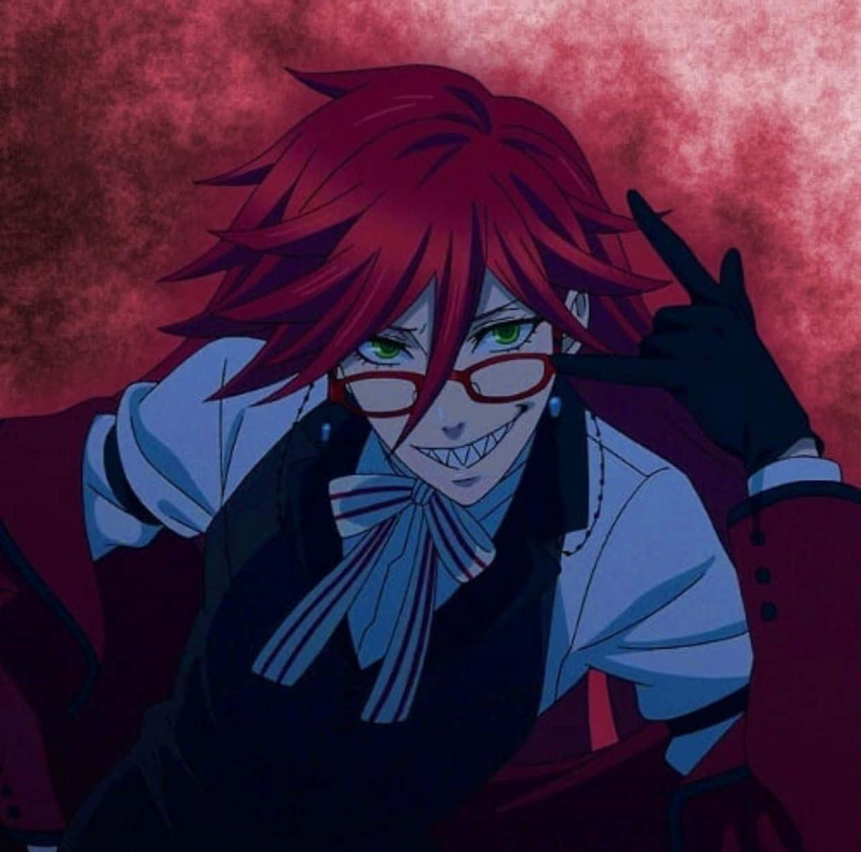 Eccentric Grim Reaper Grell Sutcliff In Action Wallpaper