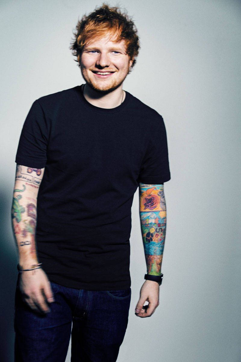 Ed Sheeran Beaming With Joy Wallpaper