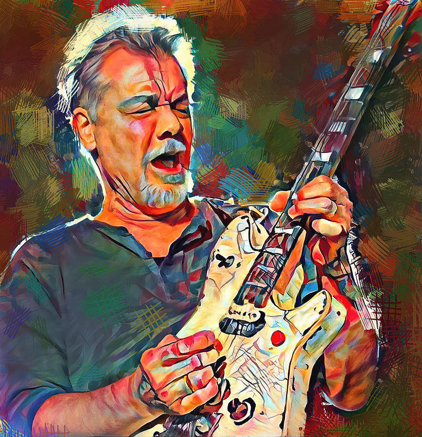 Eddie Van Halen Creative Artwork Wallpaper