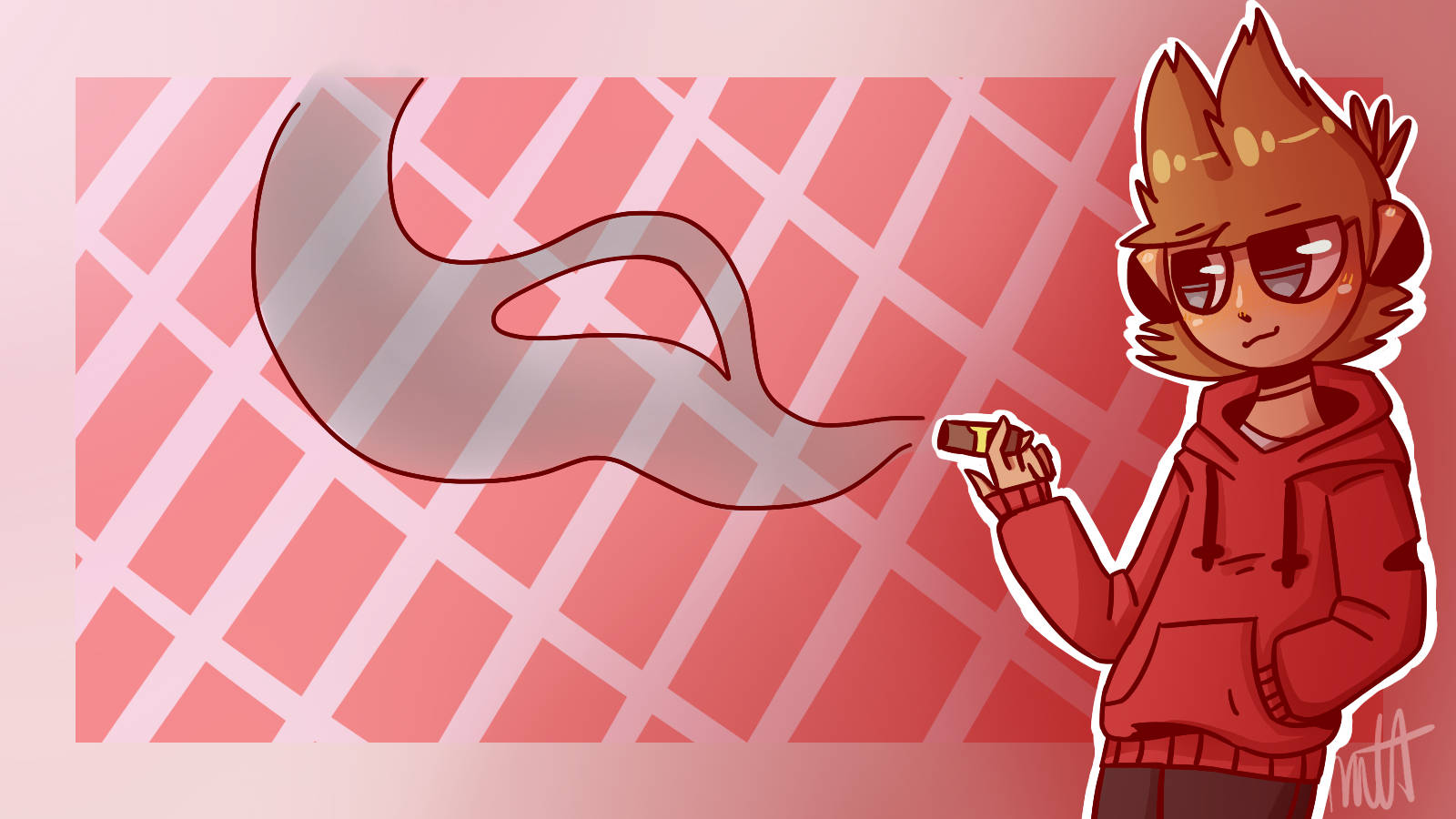 Eddsworld Matt Savagely Smoking Cigarette Wallpaper