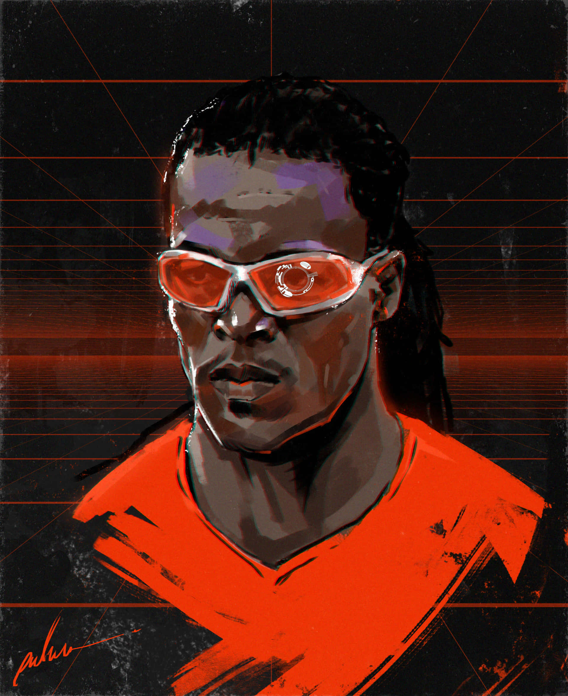 Edgar Davids Vector Art Wallpaper