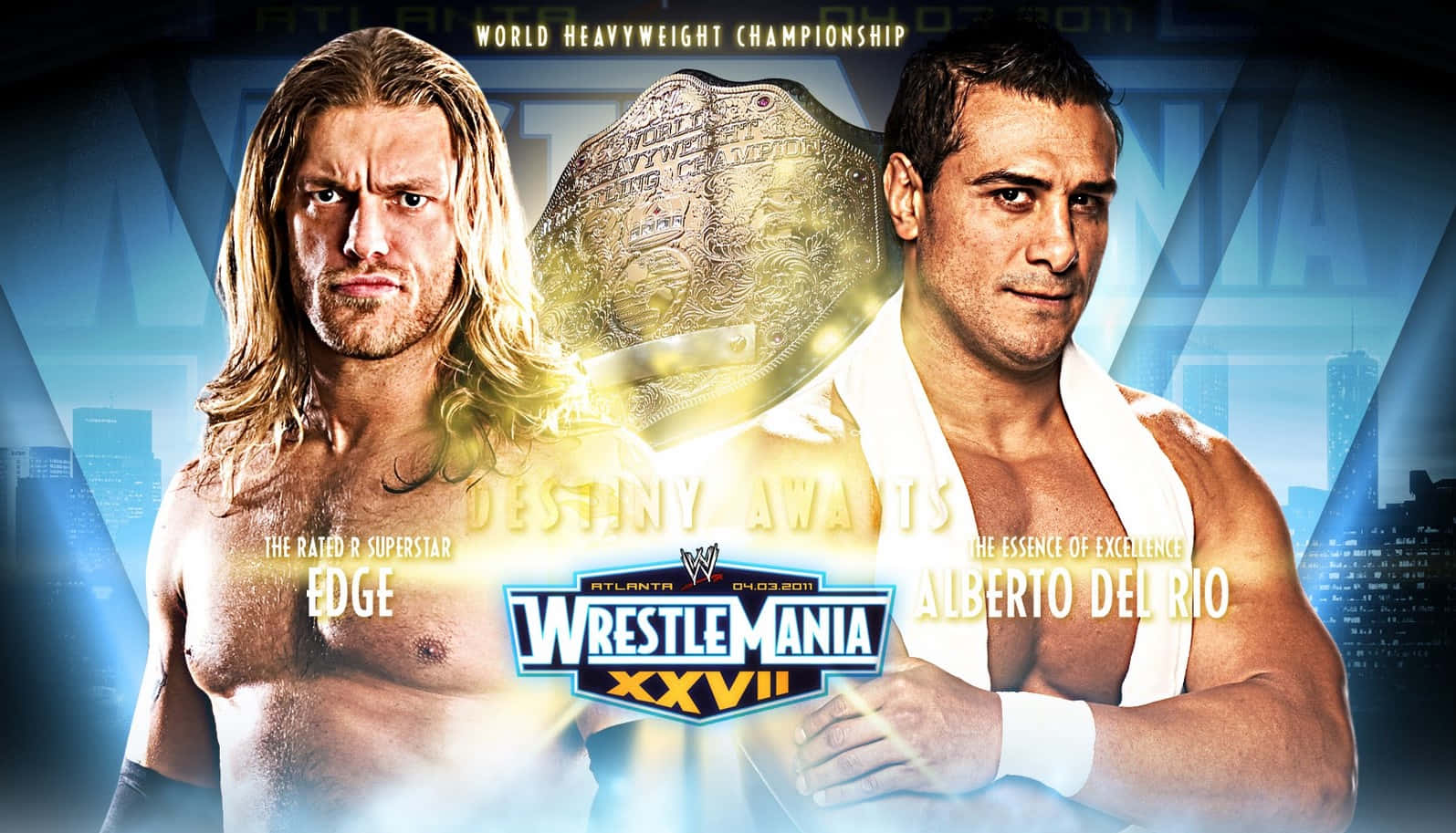 Edge Vs. Alberto Del Rio Wrestlemania Xxvii Wallpaper