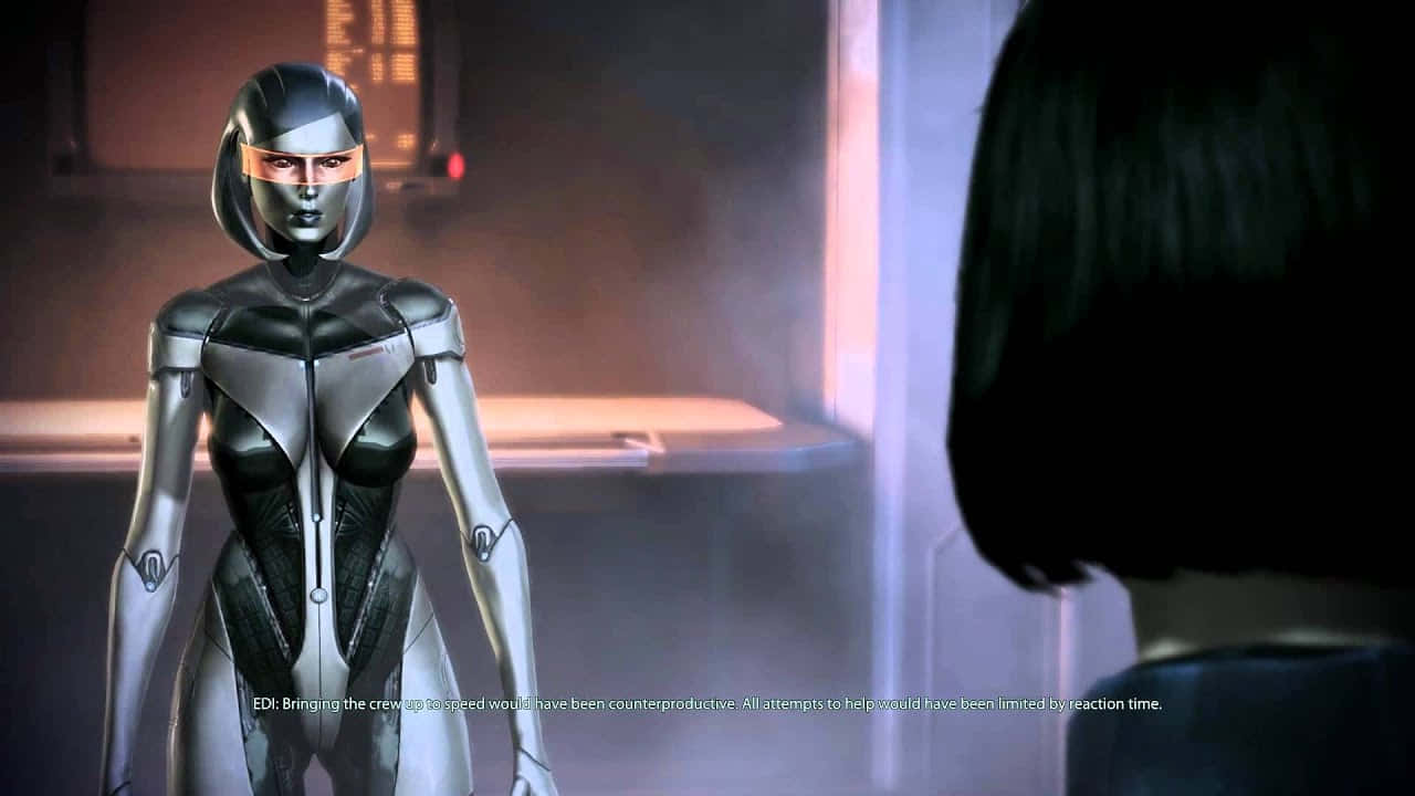 Edi, The Advanced Ai, In Mass Effect Universe Wallpaper