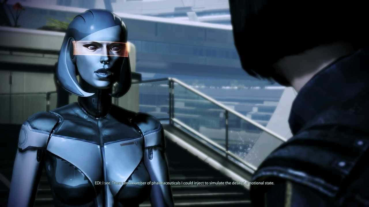 Edi - The Advanced Ai On Board Normandy In Mass Effect Wallpaper