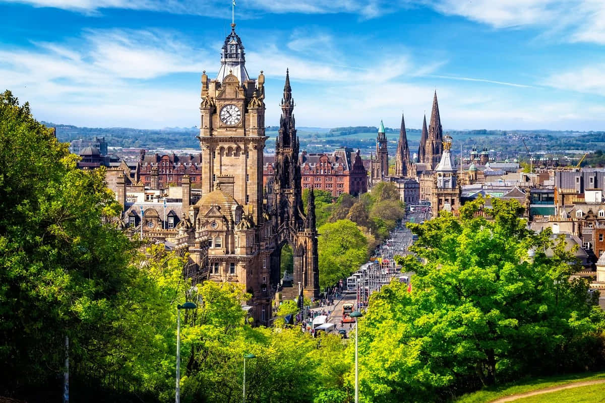 Edinburgh Princes Street Skyline Wallpaper