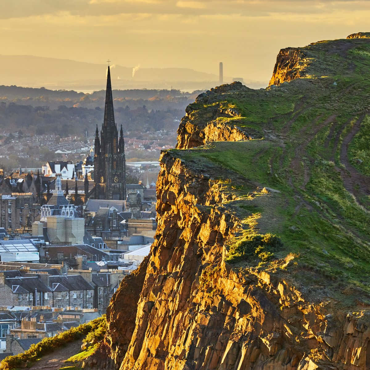 Edinburgh Sunset Viewfrom Arthurs Seat Wallpaper