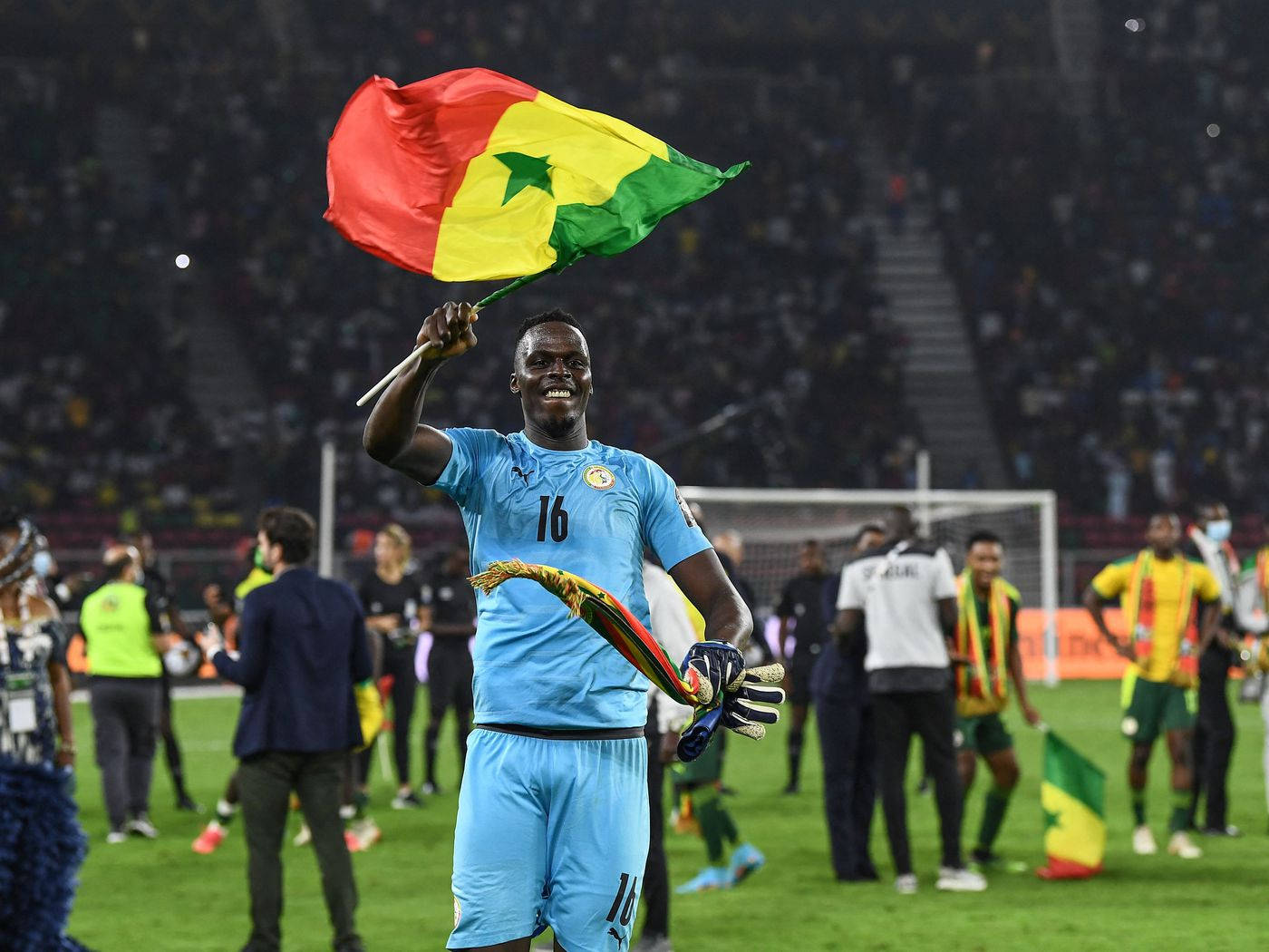 Edouard Mendy Senegal Flag Wallpaper