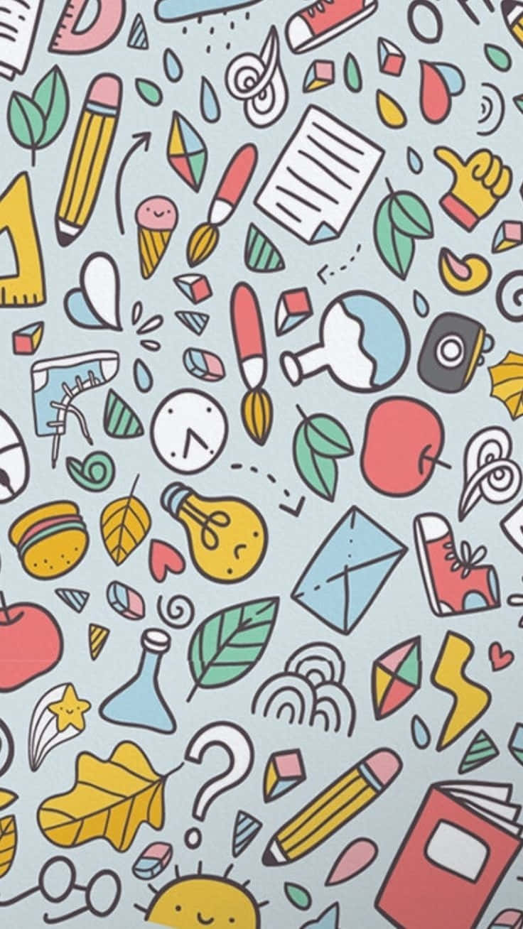 Educational Doodle Pattern Wallpaper