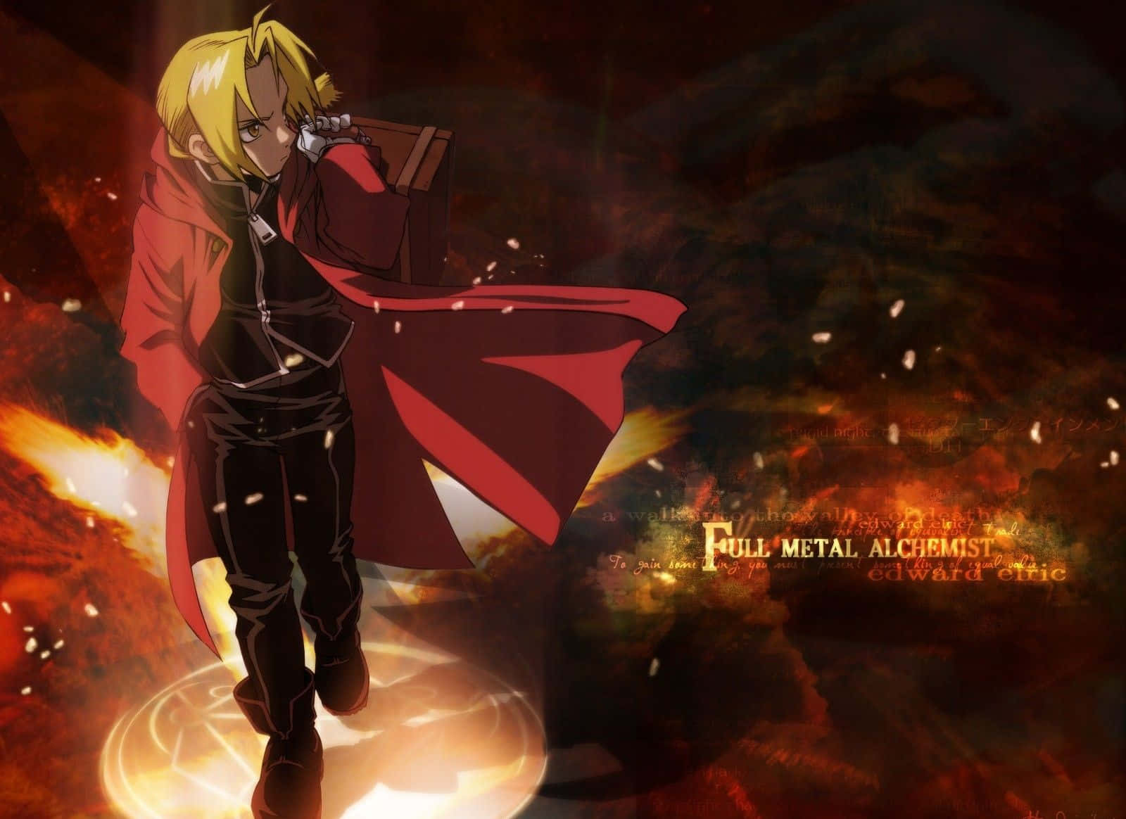 Edward Elric In Action - Fullmetal Alchemist Wallpaper