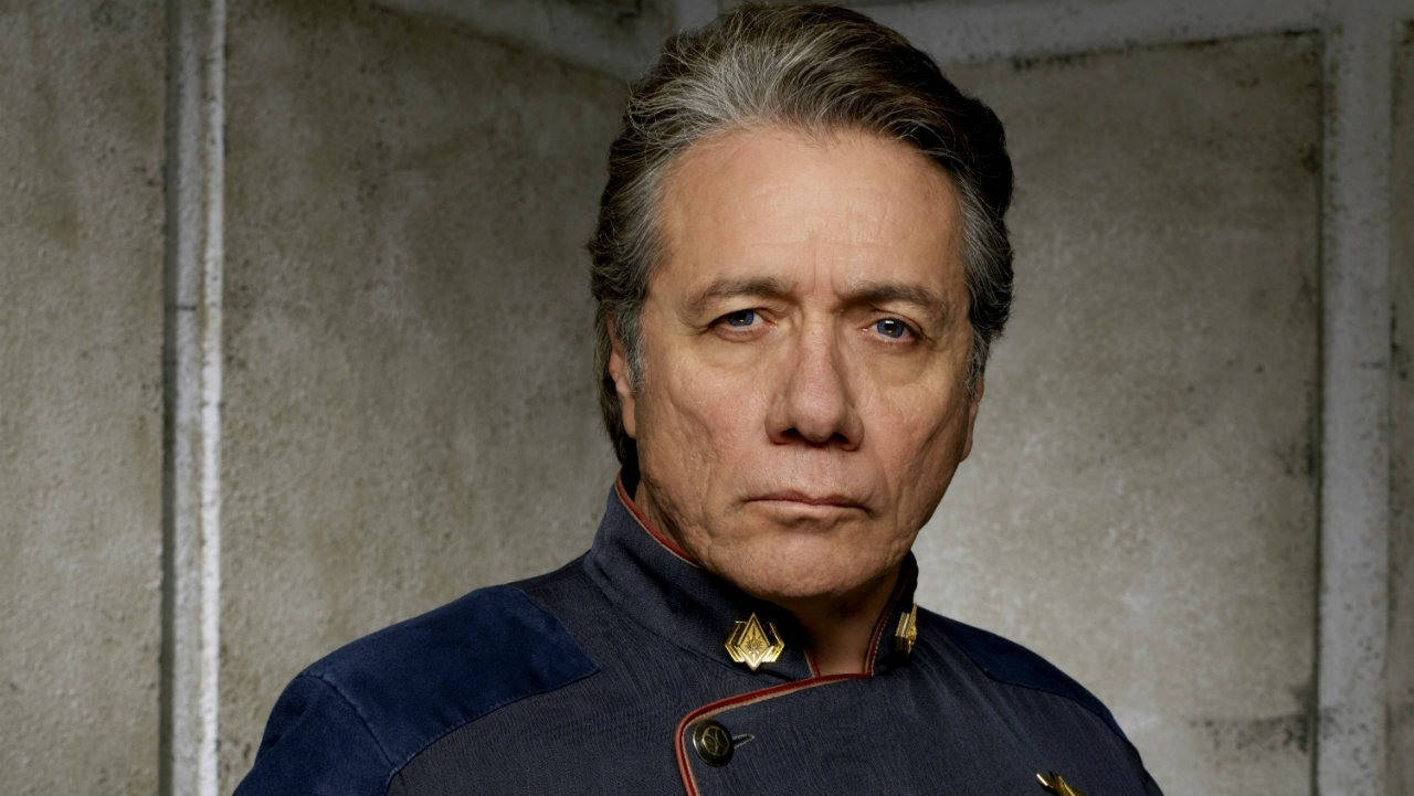 Edward James Olmos On Gray Wallpaper