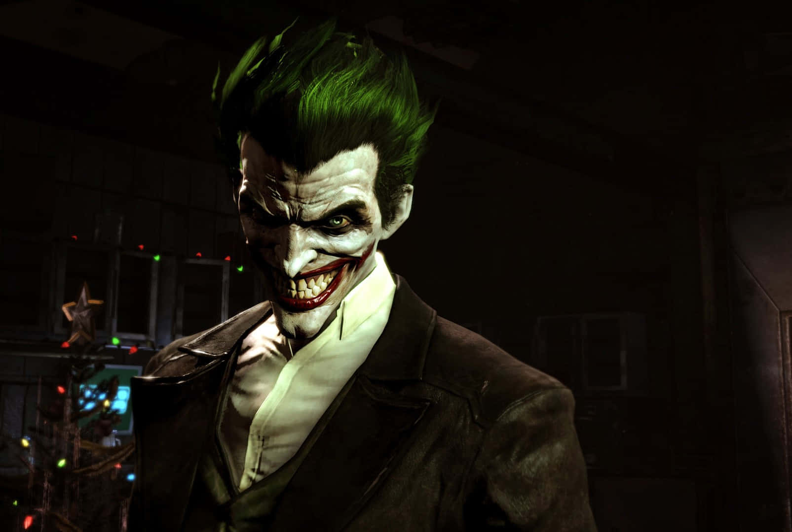 Eerie And Menacing Evil Joker Portrait Wallpaper