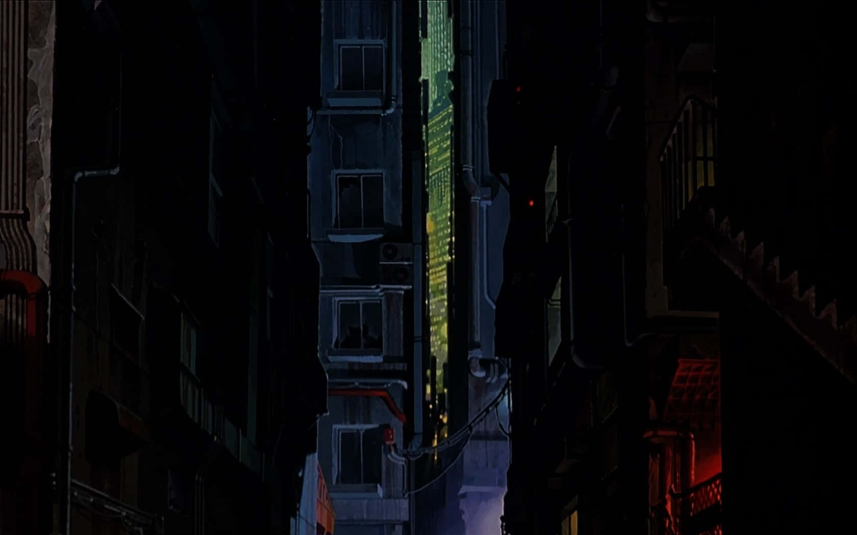 Eerie Dark Alleyway In The City Wallpaper