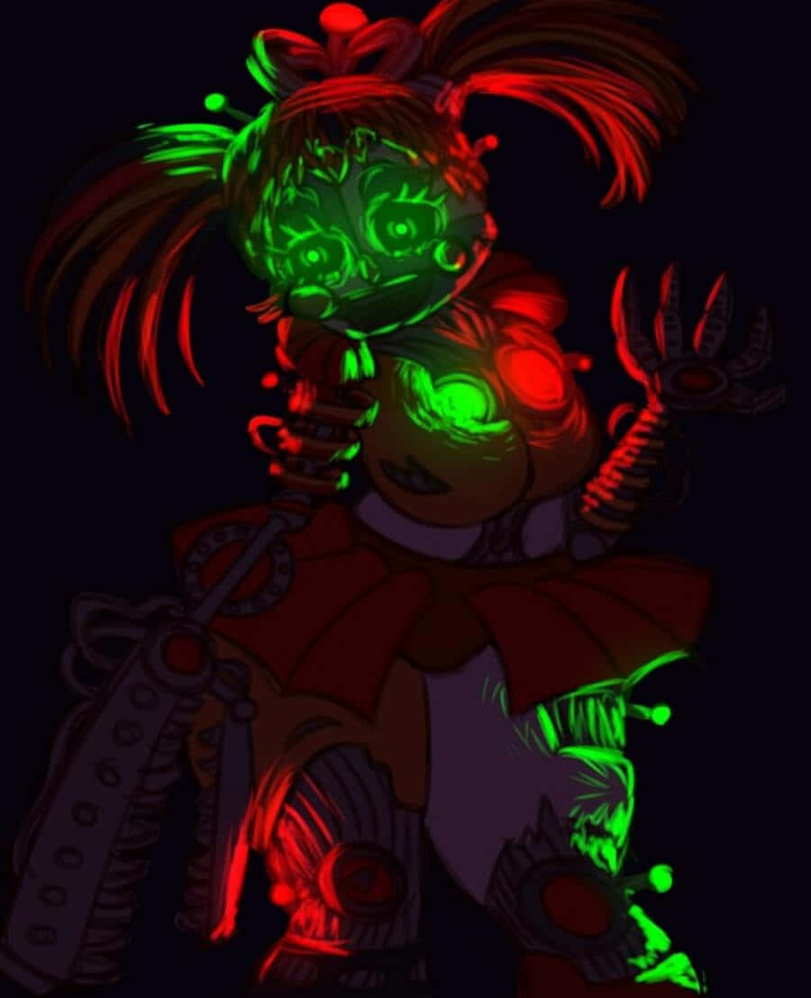 Eerie Scrap Baby Entices Curiosity Wallpaper