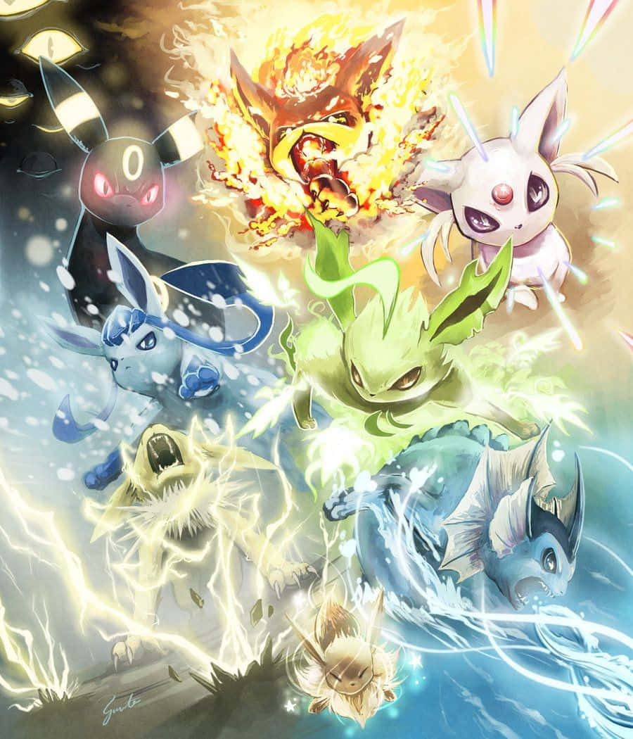 Eeveelutions - The Evolution Of Eevee Wallpaper