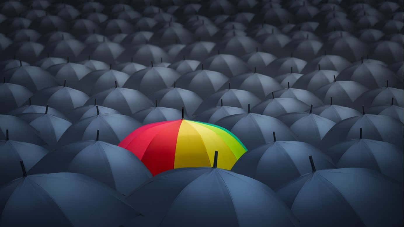 Effective Colored Umbrella [wallpaper] Wallpaper