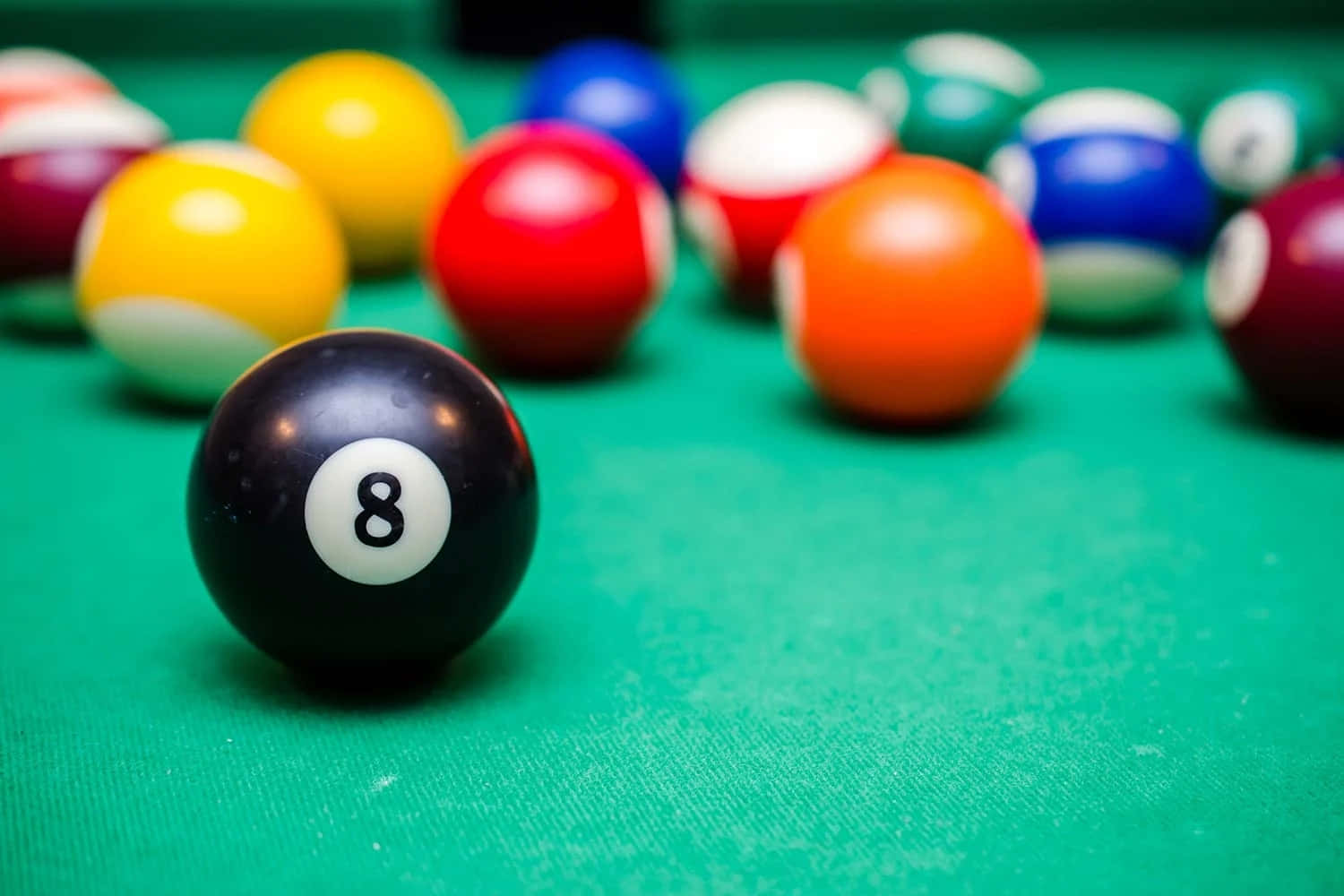 Eight Ball Dominance Billiards Table Wallpaper