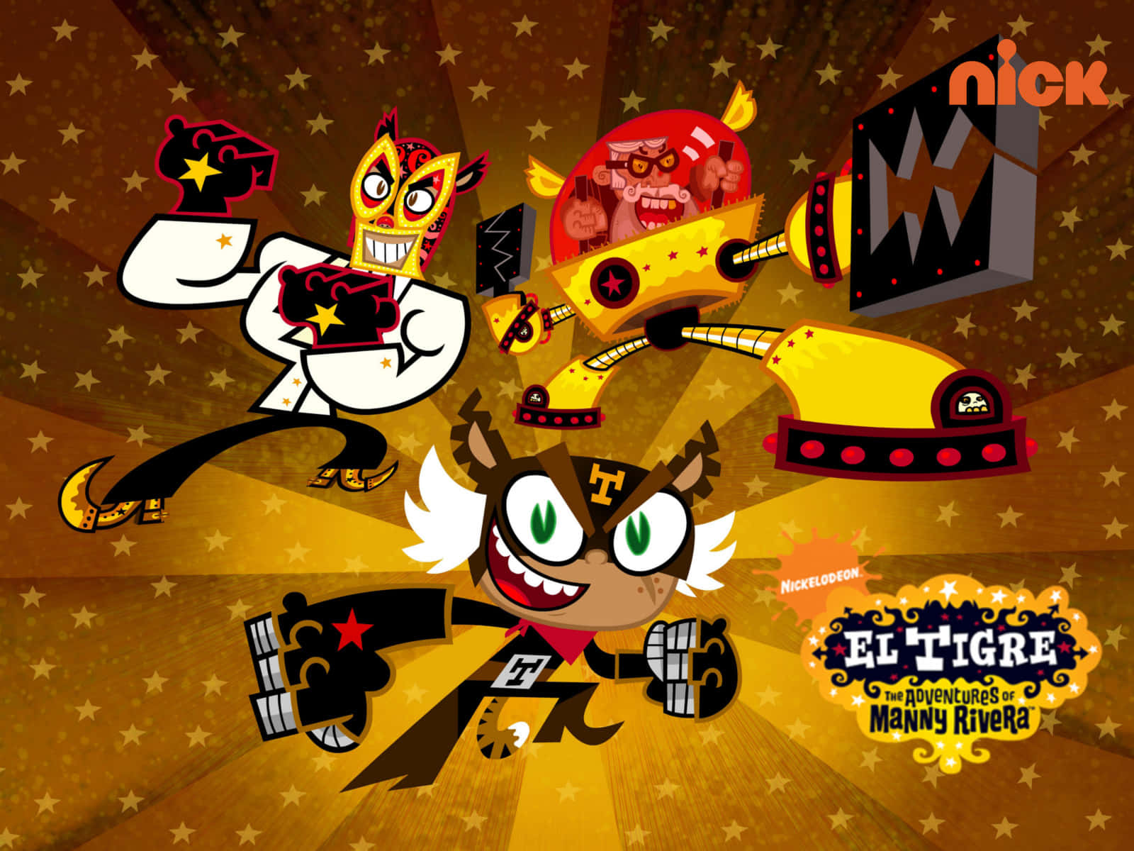 El Tigre In Action - Adventures Of Manny Rivera Wallpaper