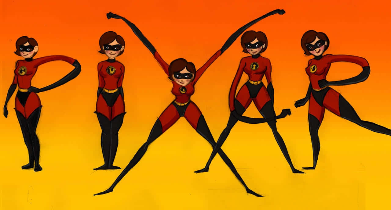 Elastigirl Multiple Poses Wallpaper