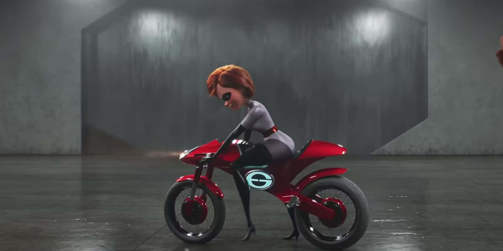 Elastigirl On Motorcycle Wallpaper