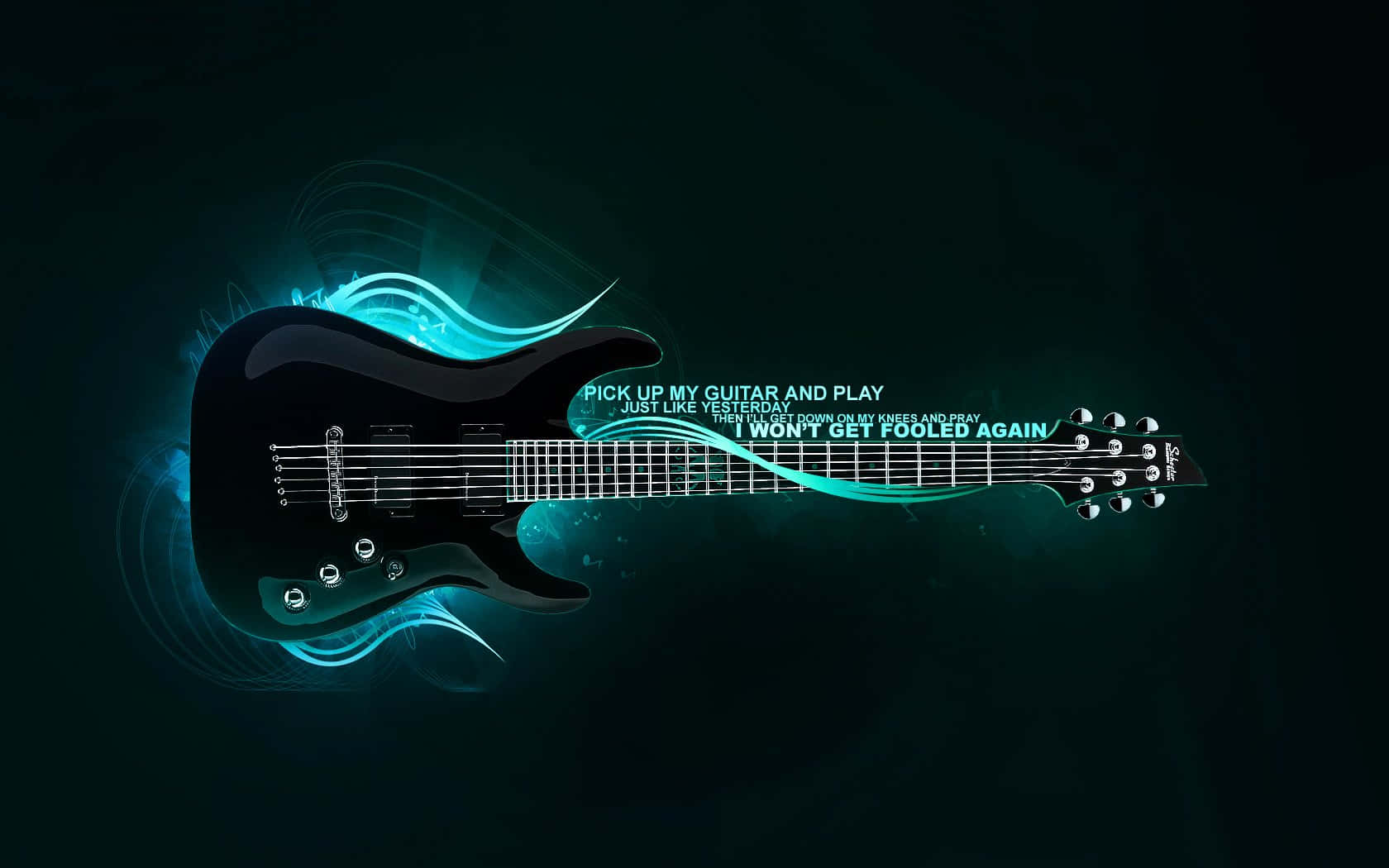 Electric Bass Guitar Artwork Wallpaper