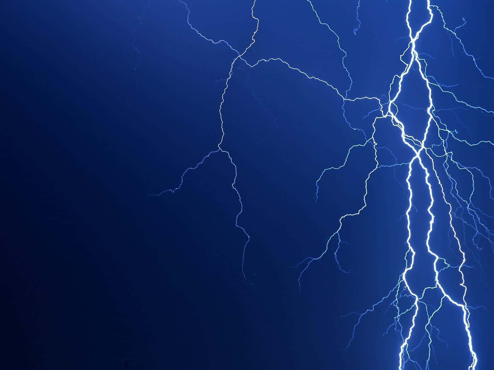 Electric Blue Lightning Wallpaper