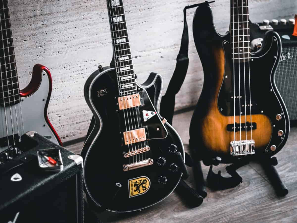 Electric Guitarsin Studio Setting Wallpaper