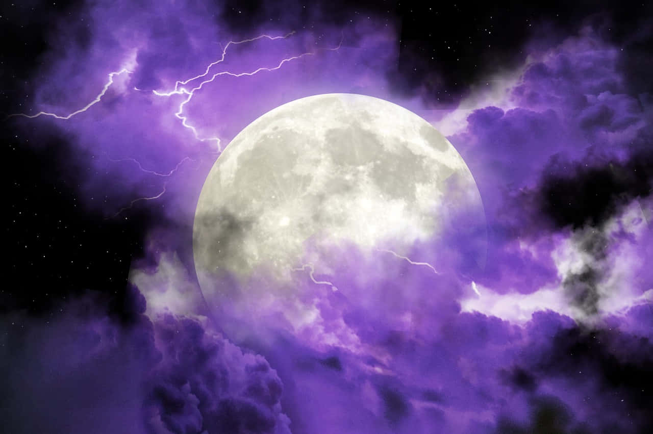 Electric Moonlight Sky Wallpaper