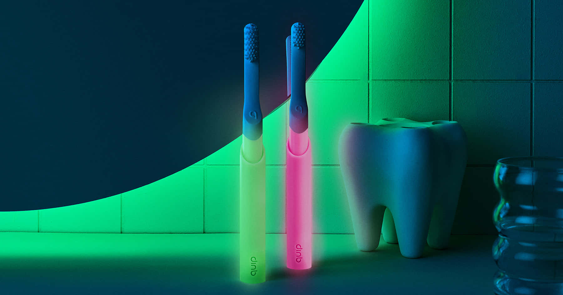 Electric Toothbrushes Neon Glow Wallpaper