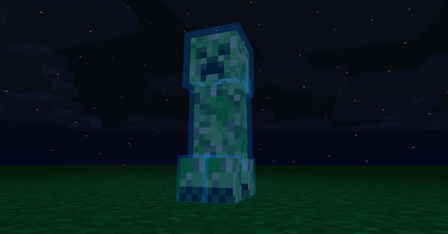 Electrifying Appearance Of A Charged Creeper Wallpaper