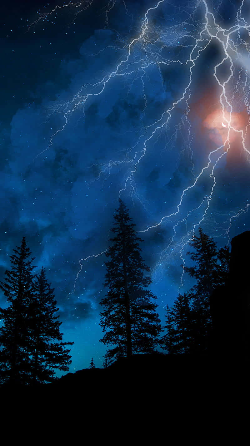 Electrifying_ Night_ Sky_with_ Moon Wallpaper