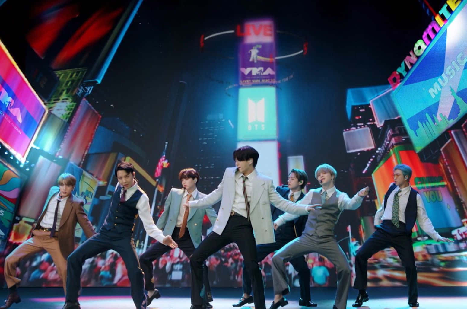 Electrifying Performance By Bts Wallpaper