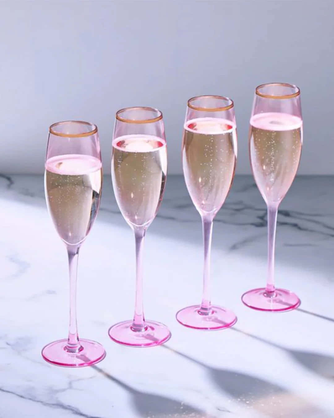 Elegance In A Glass - Pink Champagne Wallpaper