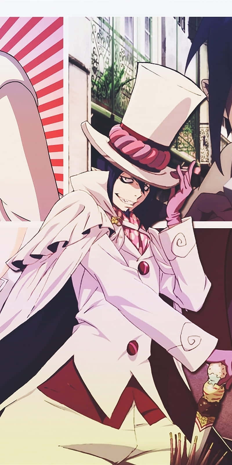 Elegant Anime Character With Top Hat Wallpaper