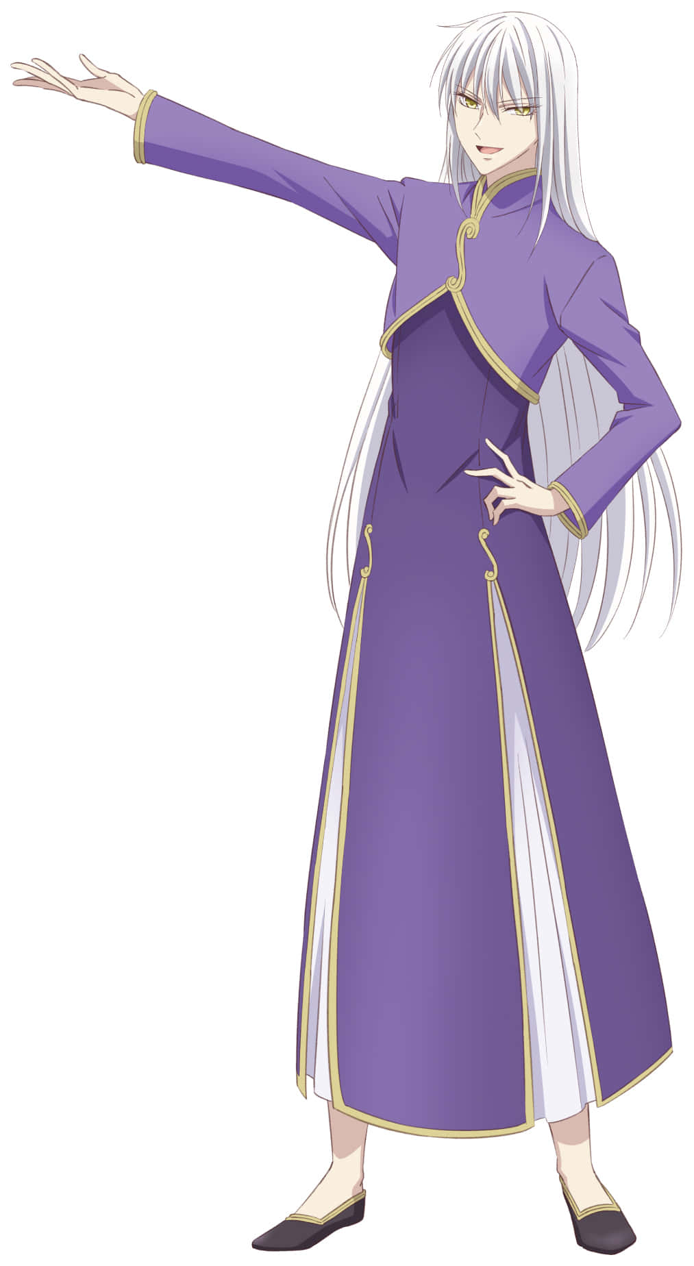 Elegant Anime Characterin Purple Robe Wallpaper