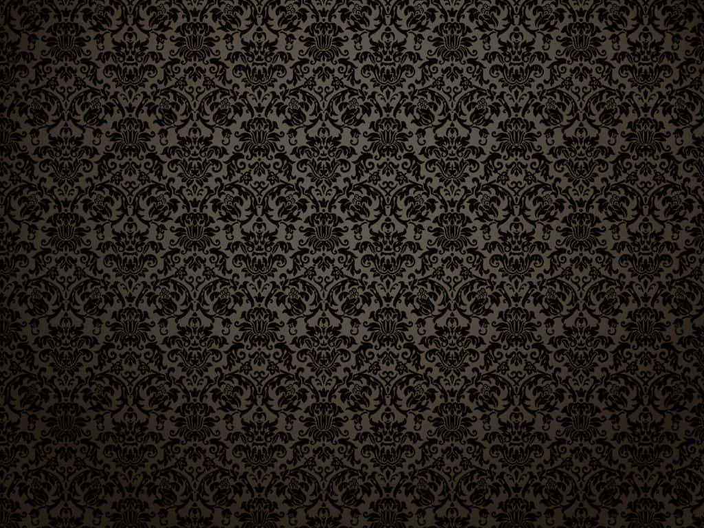 Elegant Black Damask Pattern Wallpaper