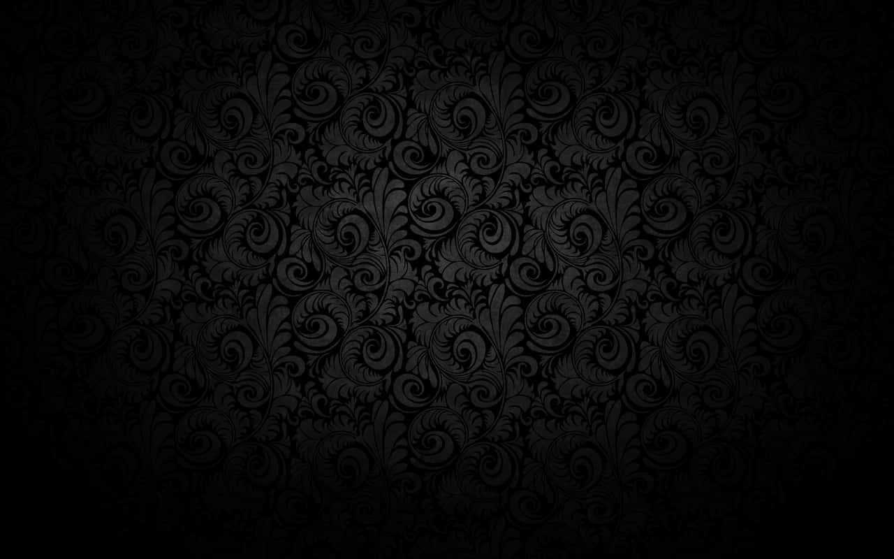 Elegant Black Damask Pattern Wallpaper